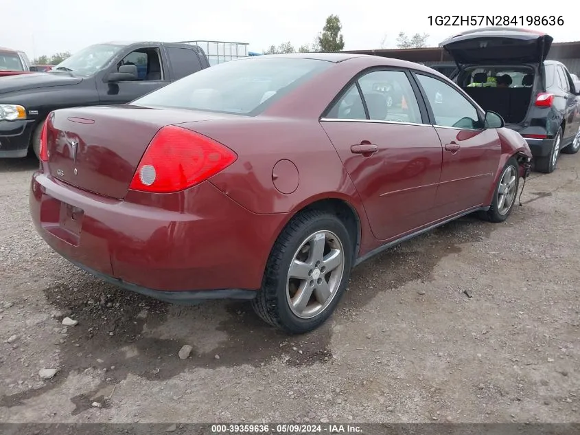 2008 Pontiac G6 Gt VIN: 1G2ZH57N284198636 Lot: 39359636