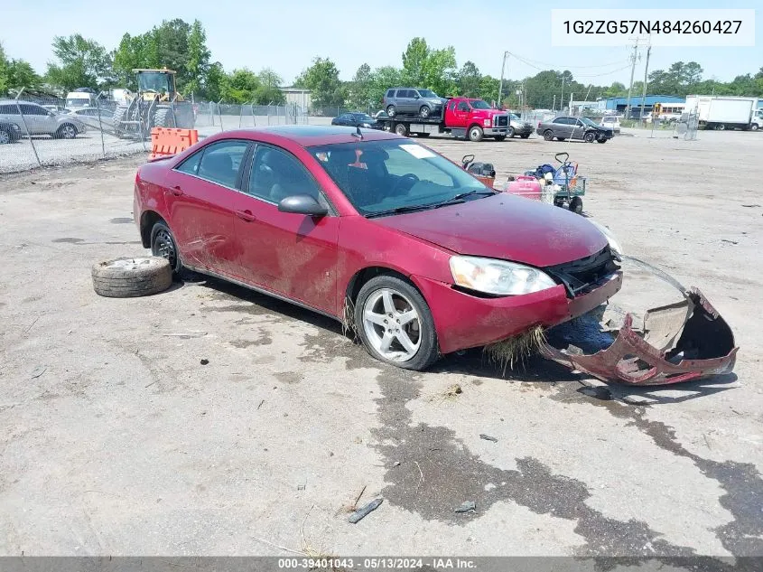 2008 Pontiac G6 VIN: 1G2ZG57N484260427 Lot: 39401043