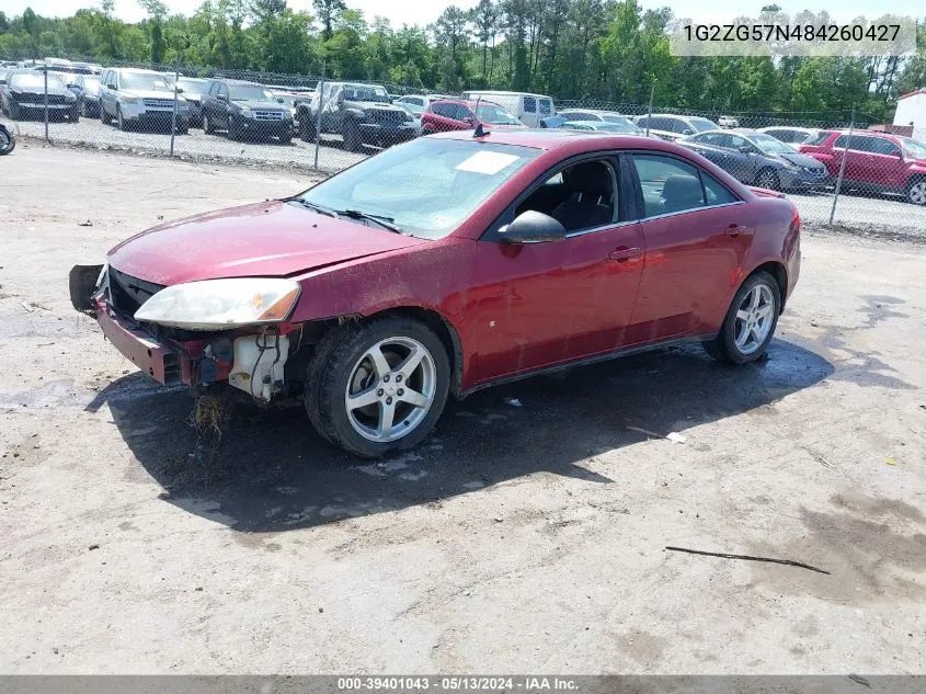 1G2ZG57N484260427 2008 Pontiac G6