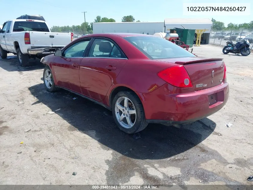 1G2ZG57N484260427 2008 Pontiac G6