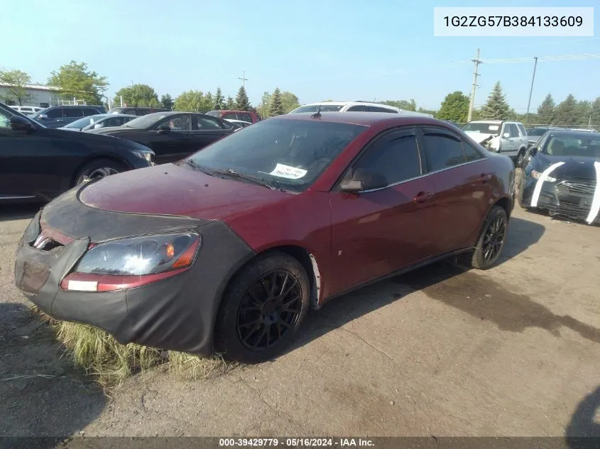 2008 Pontiac G6 VIN: 1G2ZG57B384133609 Lot: 39429779