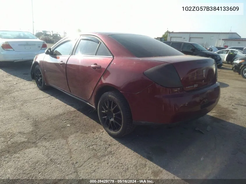 2008 Pontiac G6 VIN: 1G2ZG57B384133609 Lot: 39429779