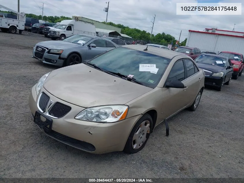 1G2ZF57B284175448 2008 Pontiac G6 Value Leader