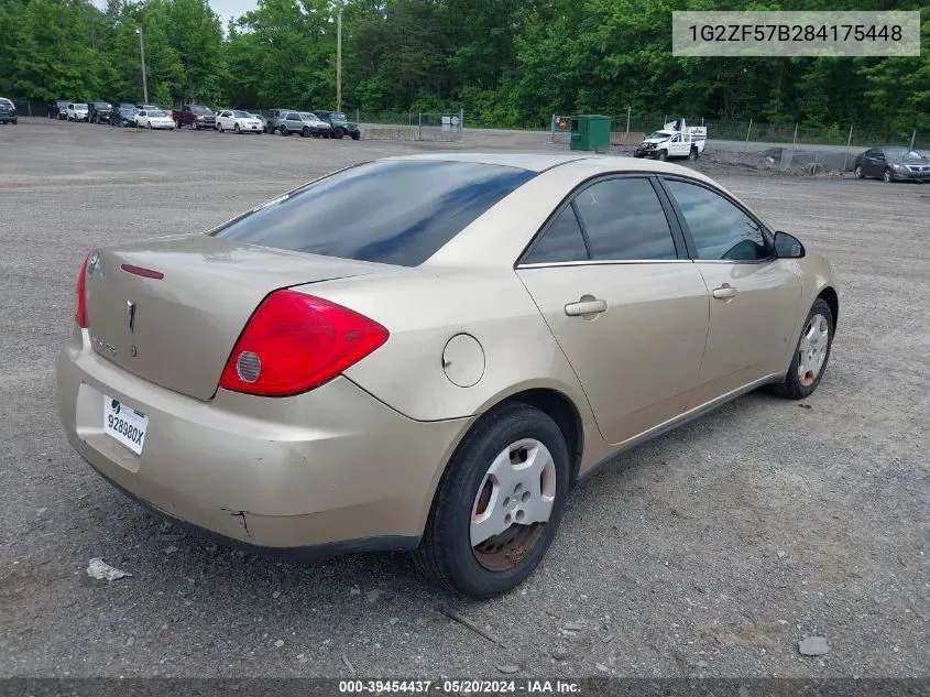 1G2ZF57B284175448 2008 Pontiac G6 Value Leader