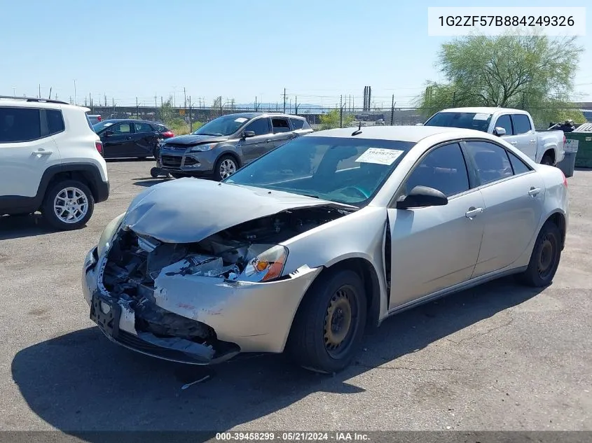 2008 Pontiac G6 Value Leader VIN: 1G2ZF57B884249326 Lot: 39458299