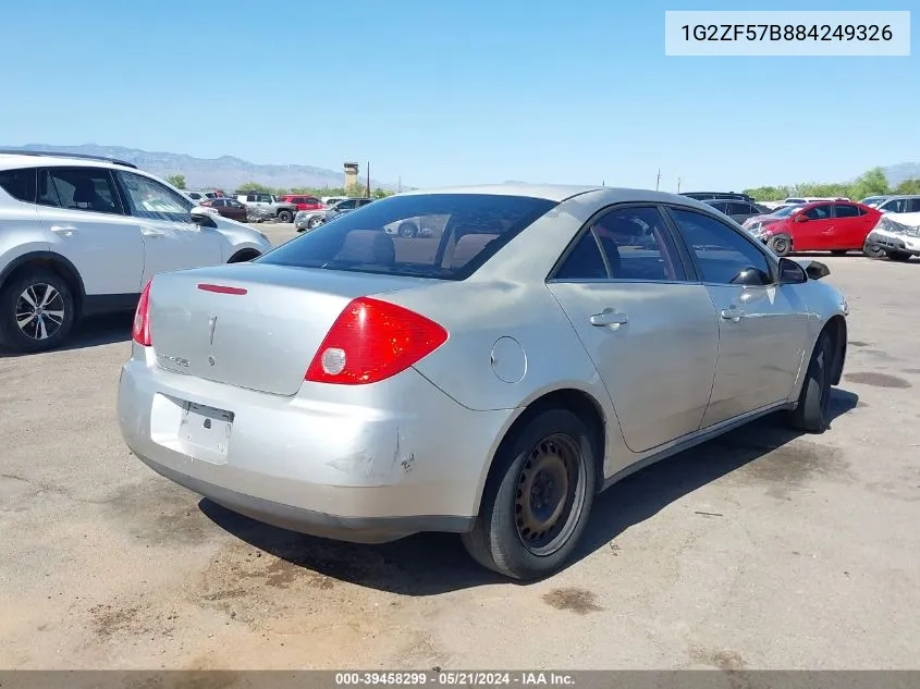 1G2ZF57B884249326 2008 Pontiac G6 Value Leader