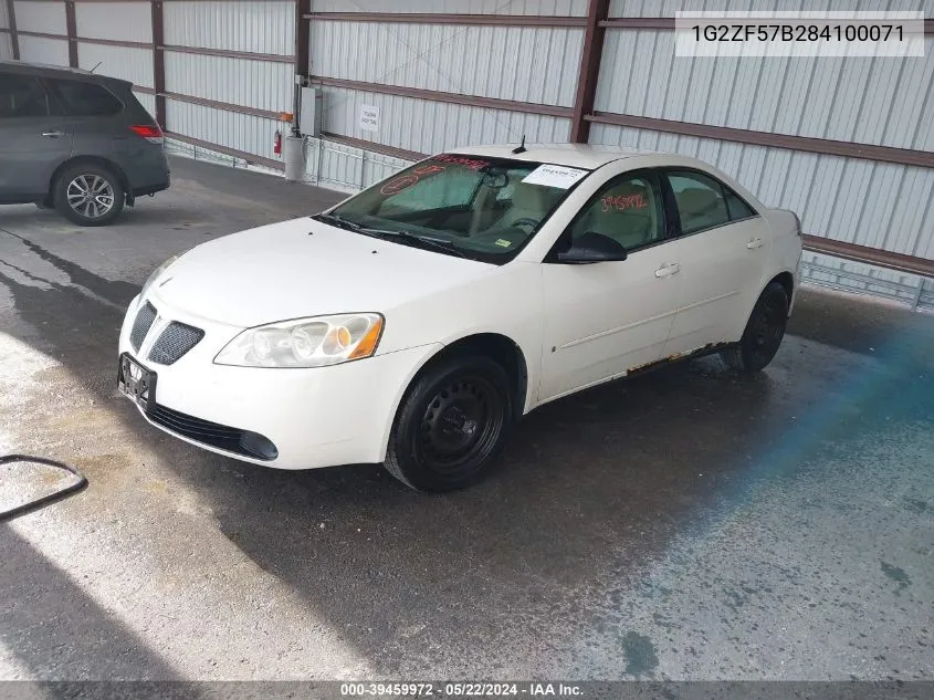 1G2ZF57B284100071 2008 Pontiac G6 Value Leader