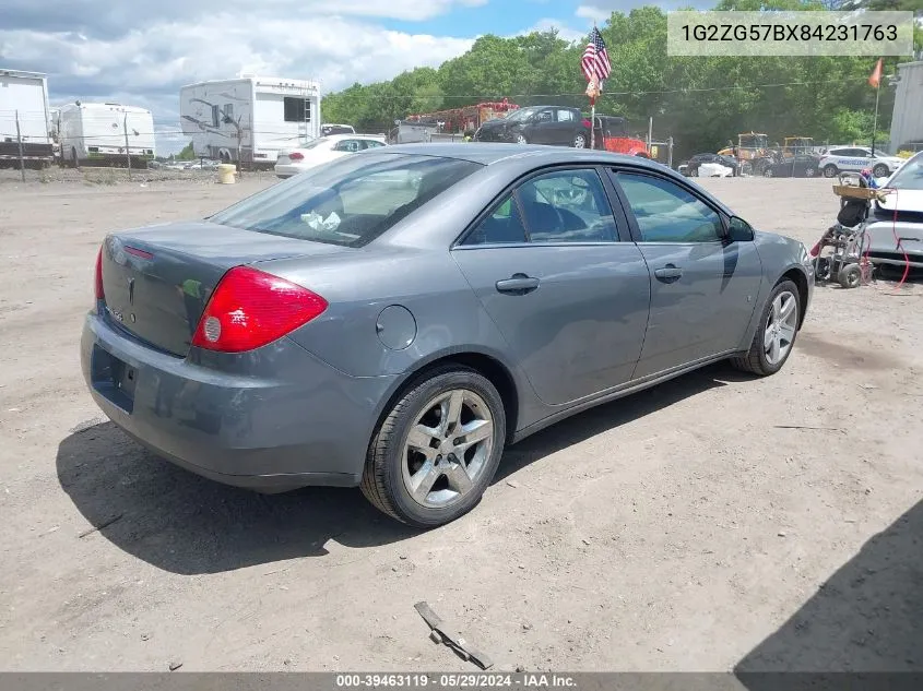 2008 Pontiac G6 VIN: 1G2ZG57BX84231763 Lot: 39463119