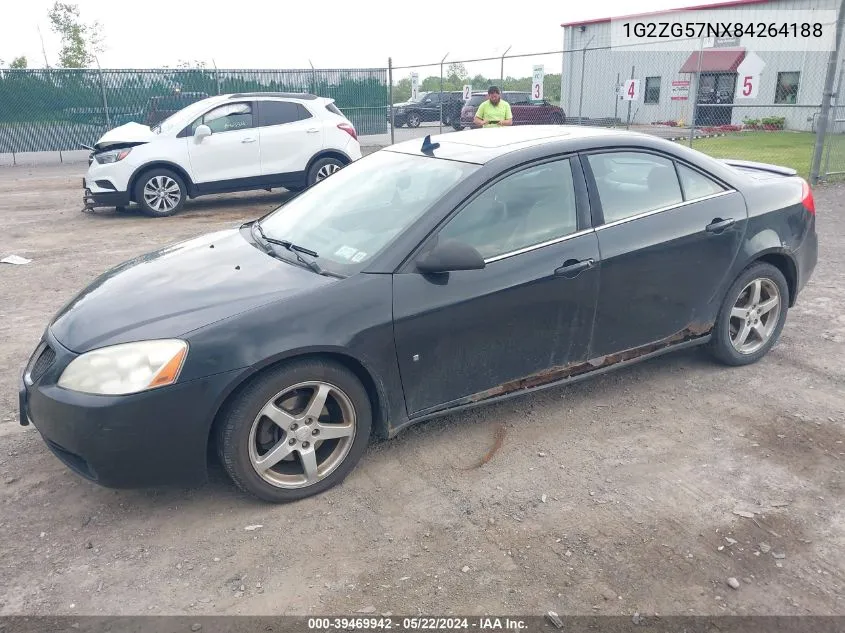 1G2ZG57NX84264188 2008 Pontiac G6