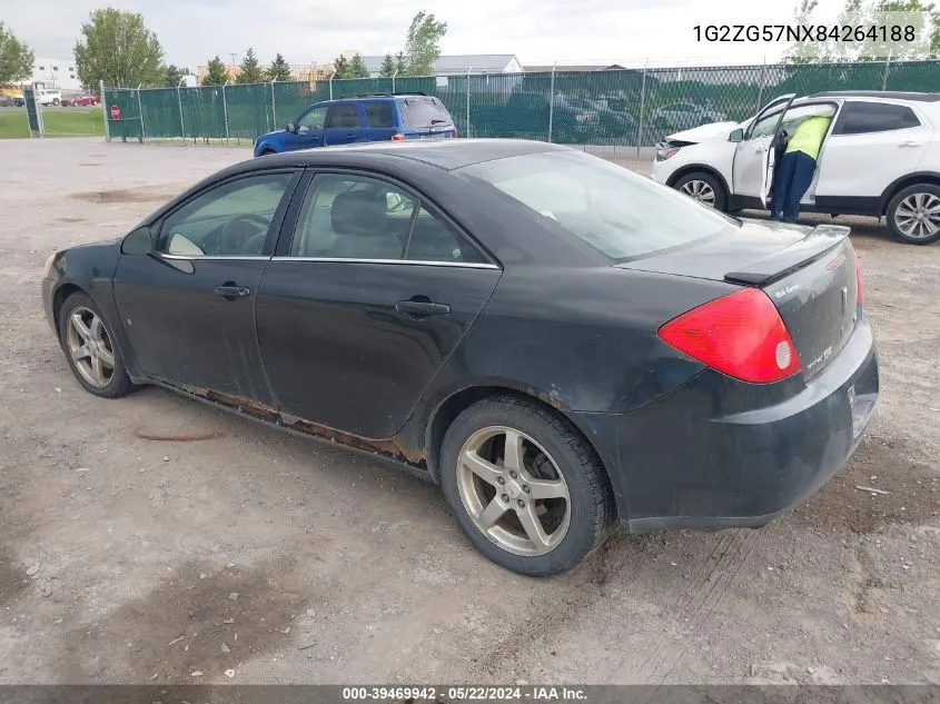 2008 Pontiac G6 VIN: 1G2ZG57NX84264188 Lot: 39469942