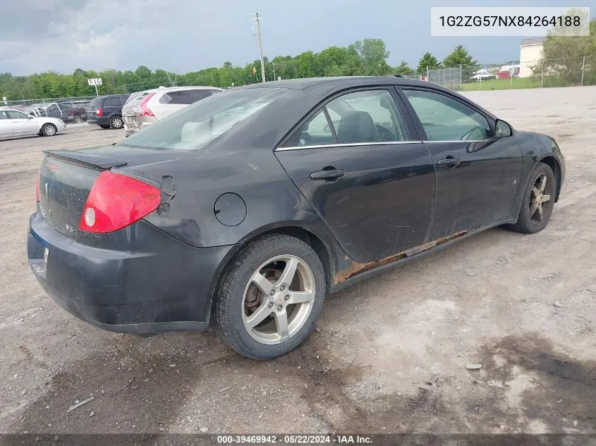 1G2ZG57NX84264188 2008 Pontiac G6