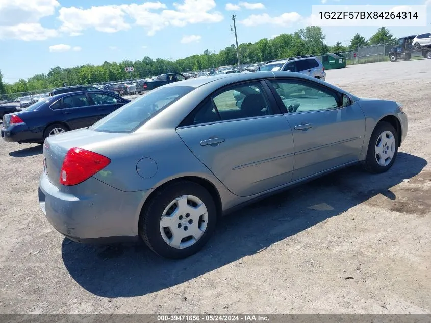 1G2ZF57BX84264314 2008 Pontiac G6 Value Leader