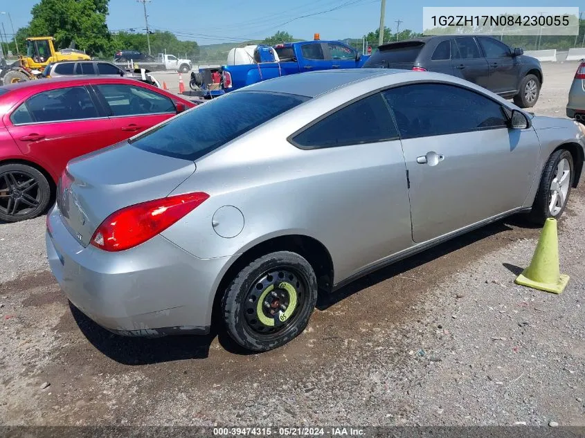 2008 Pontiac G6 Gt VIN: 1G2ZH17N084230055 Lot: 39474315