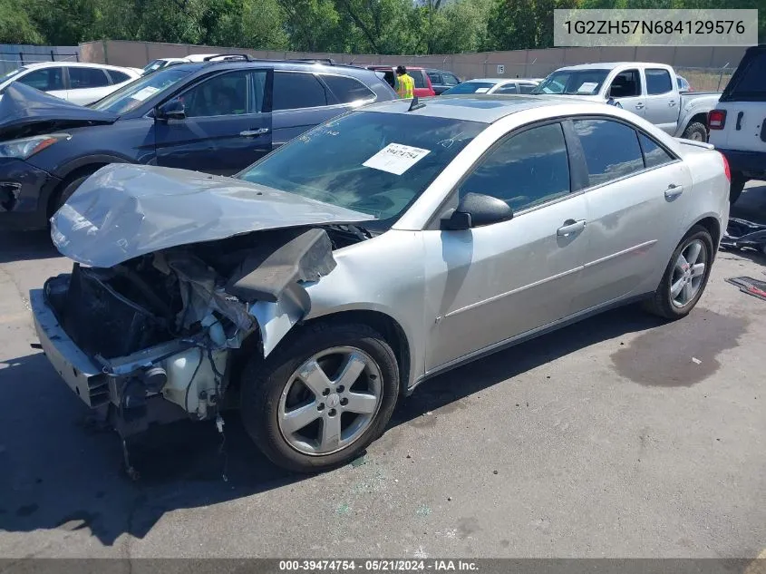 2008 Pontiac G6 Gt VIN: 1G2ZH57N684129576 Lot: 39474754