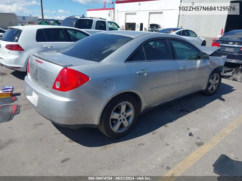 2008 Pontiac G6 Gt VIN: 1G2ZH57N684129576 Lot: 39474754