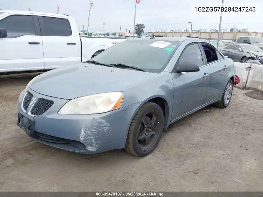 2008 Pontiac G6 VIN: 1G2ZG57B284247245 Lot: 39479197