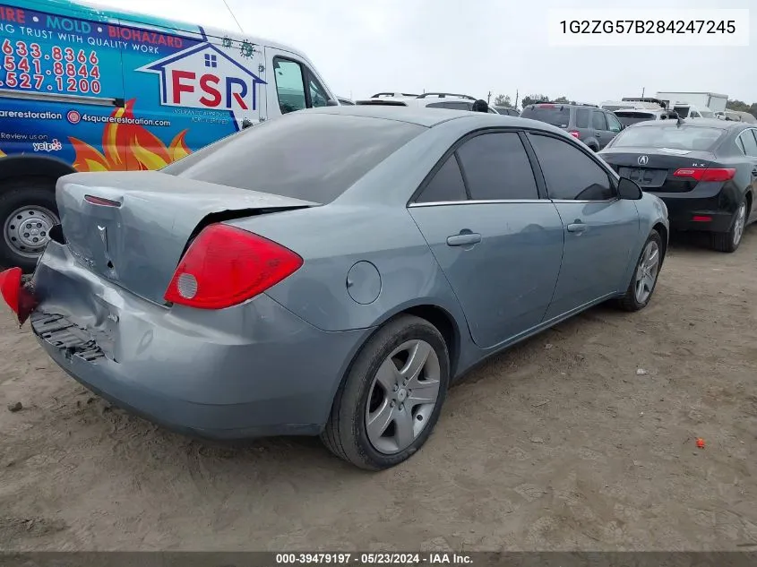 2008 Pontiac G6 VIN: 1G2ZG57B284247245 Lot: 39479197