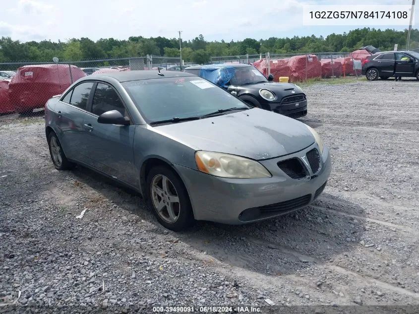 1G2ZG57N784174108 2008 Pontiac G6