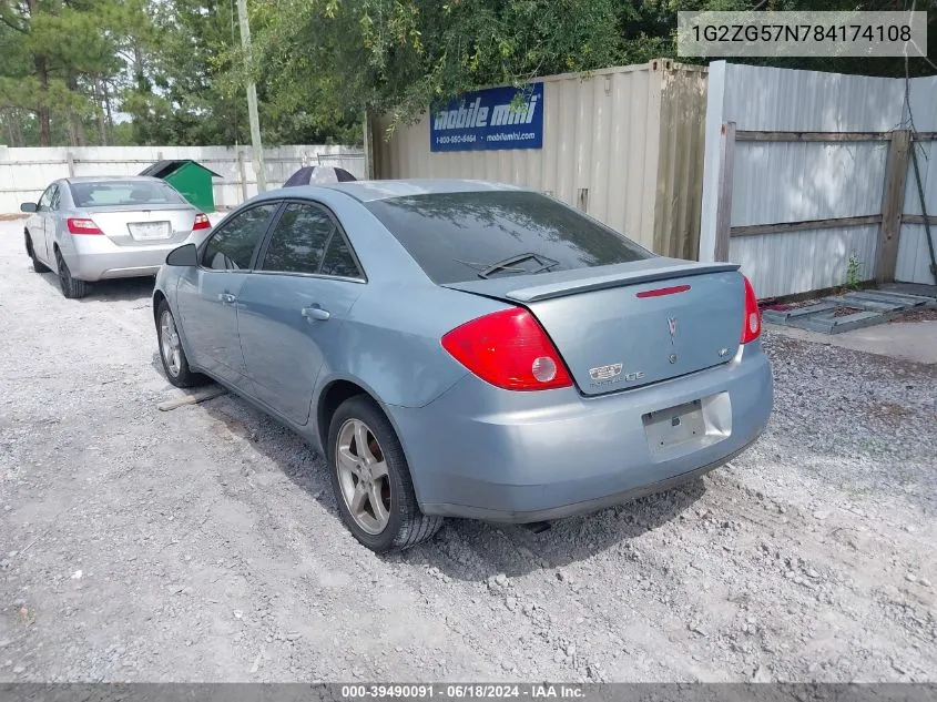 1G2ZG57N784174108 2008 Pontiac G6