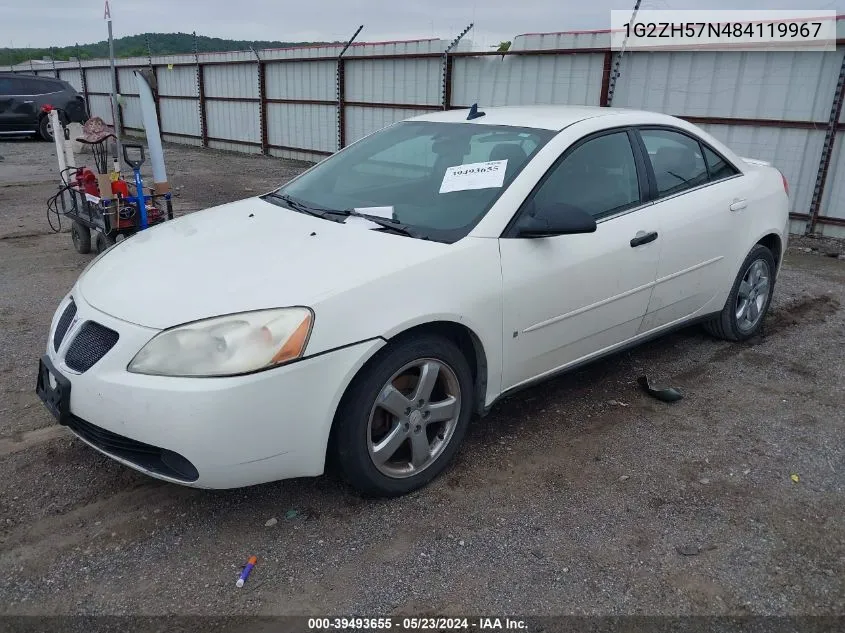 2008 Pontiac G6 Gt VIN: 1G2ZH57N484119967 Lot: 39493655