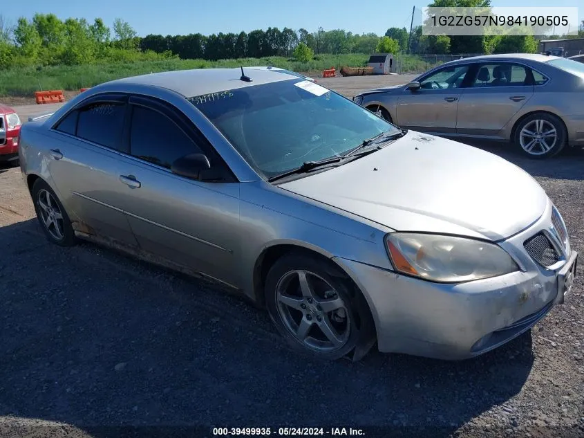 1G2ZG57N984190505 2008 Pontiac G6