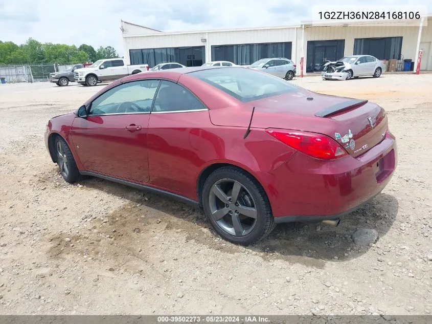 1G2ZH36N284168106 2008 Pontiac G6 Gt