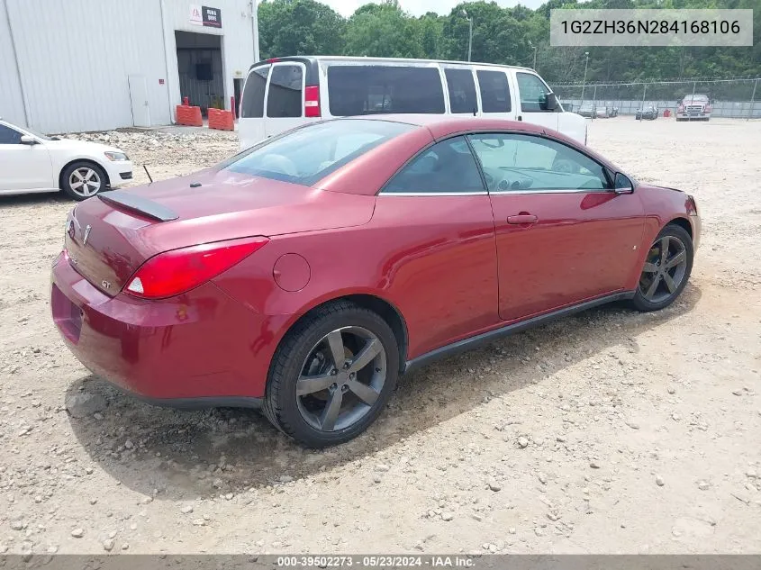 1G2ZH36N284168106 2008 Pontiac G6 Gt