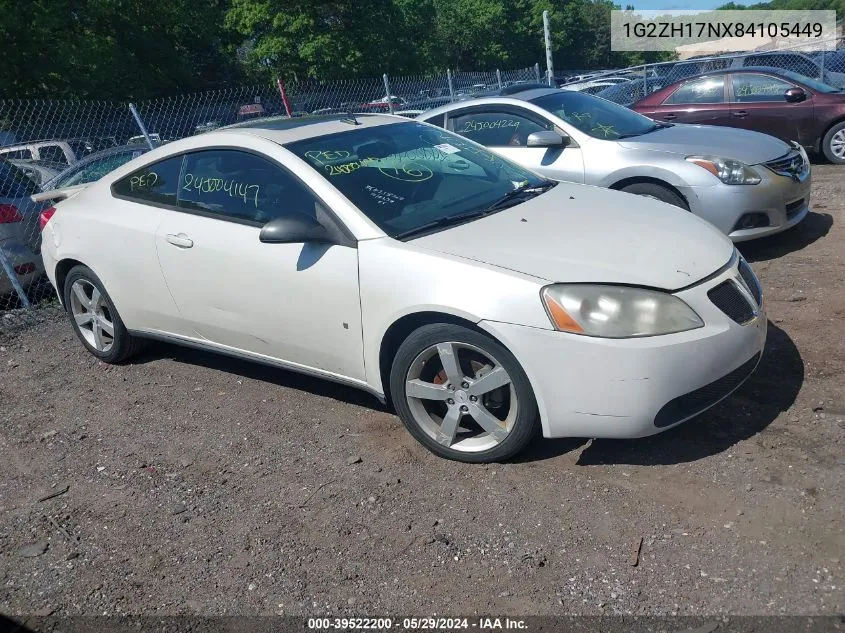 1G2ZH17NX84105449 2008 Pontiac G6 Gt