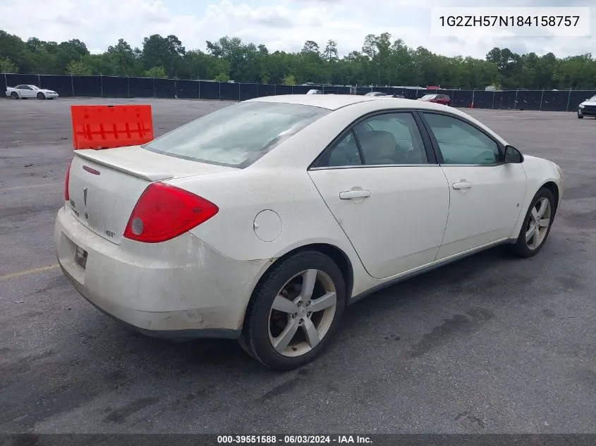 1G2ZH57N184158757 2008 Pontiac G6 Gt