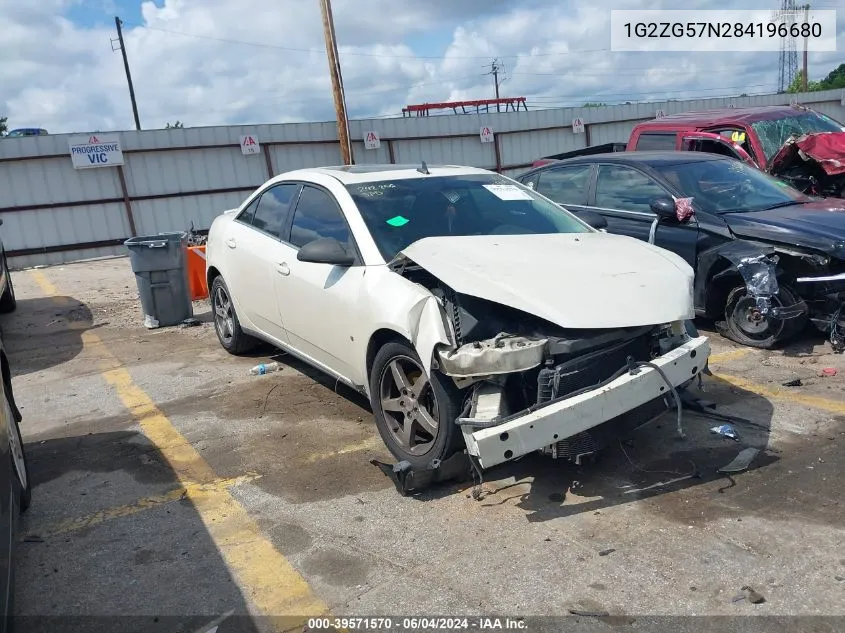 2008 Pontiac G6 VIN: 1G2ZG57N284196680 Lot: 39571570