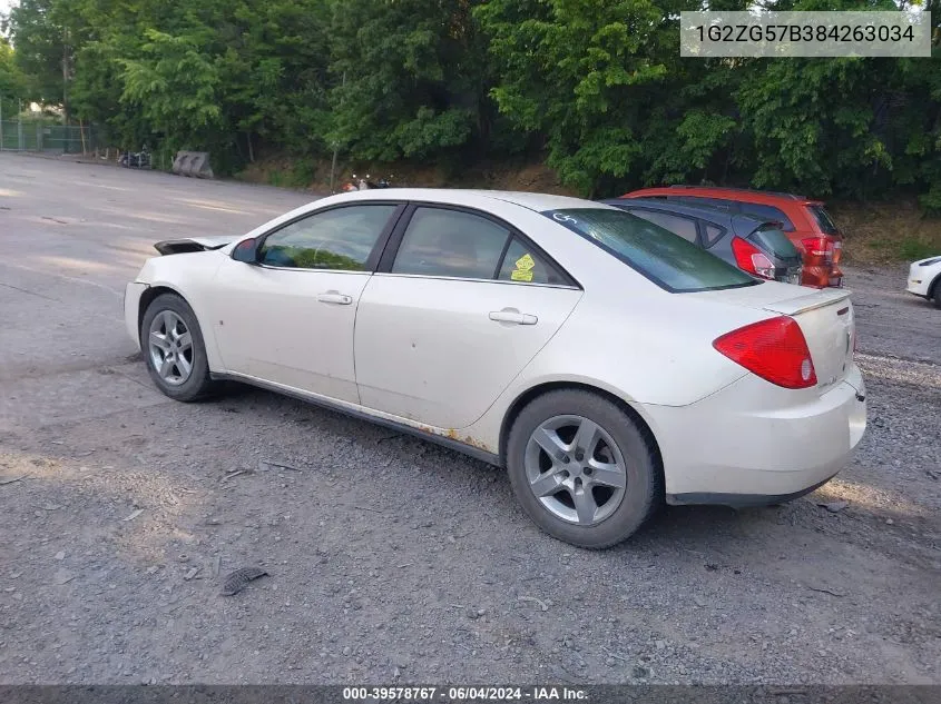 1G2ZG57B384263034 2008 Pontiac G6