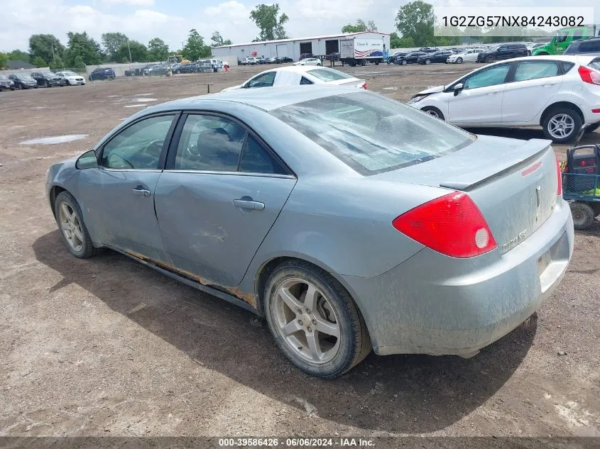 2008 Pontiac G6 VIN: 1G2ZG57NX84243082 Lot: 39586426