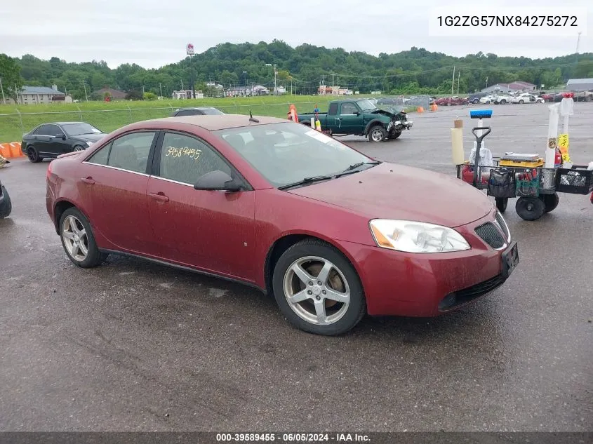 1G2ZG57NX84275272 2008 Pontiac G6 Se