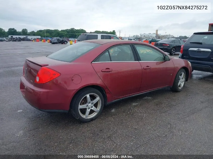 1G2ZG57NX84275272 2008 Pontiac G6 Se