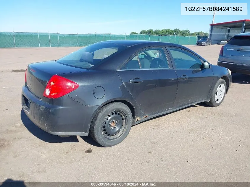 1G2ZF57B084241589 2008 Pontiac G6 Value Leader