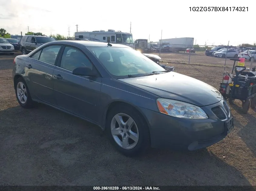 1G2ZG57BX84174321 2008 Pontiac G6