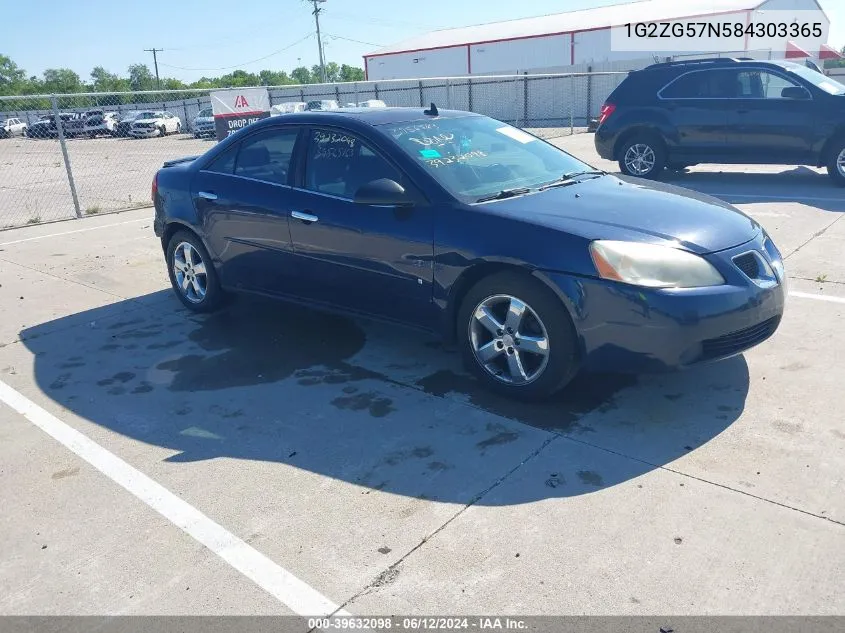 2008 Pontiac G6 VIN: 1G2ZG57N584303365 Lot: 39632098