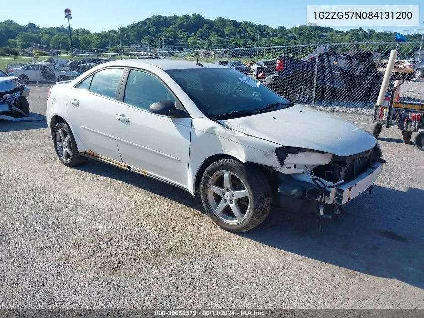 2008 Pontiac G6 VIN: 1G2ZG57N084131200 Lot: 39652579