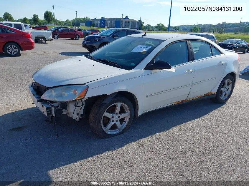 2008 Pontiac G6 VIN: 1G2ZG57N084131200 Lot: 39652579