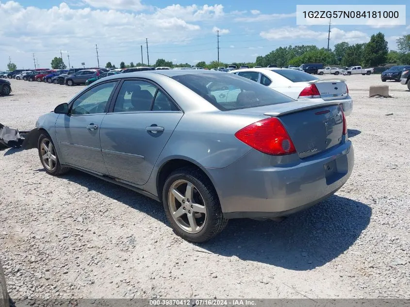 1G2ZG57N084181000 2008 Pontiac G6 Se