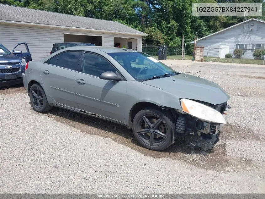 2008 Pontiac G6 VIN: 1G2ZG57BX84227941 Lot: 39875028