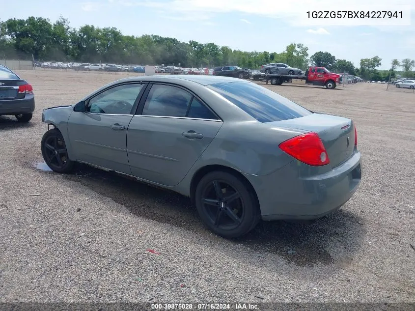 2008 Pontiac G6 VIN: 1G2ZG57BX84227941 Lot: 39875028