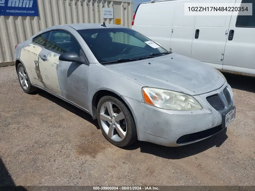 1G2ZH17N484220354 2008 Pontiac G6 Gt