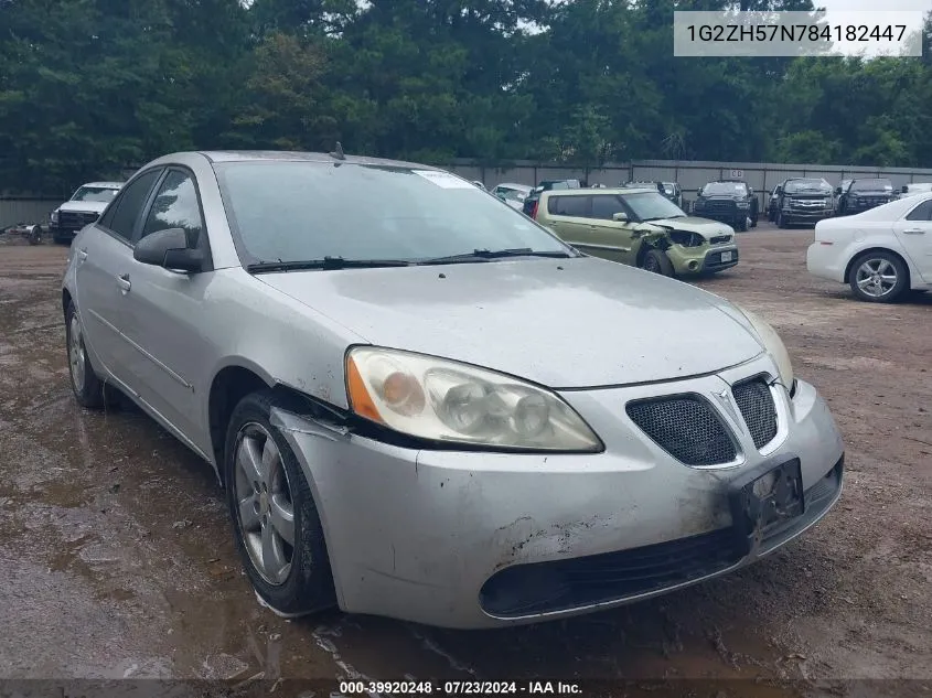 2008 Pontiac G6 Gt VIN: 1G2ZH57N784182447 Lot: 39920248