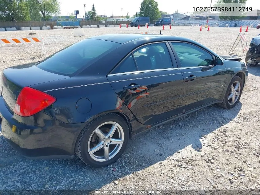 1G2ZF57B984112749 2008 Pontiac G6 Value Leader