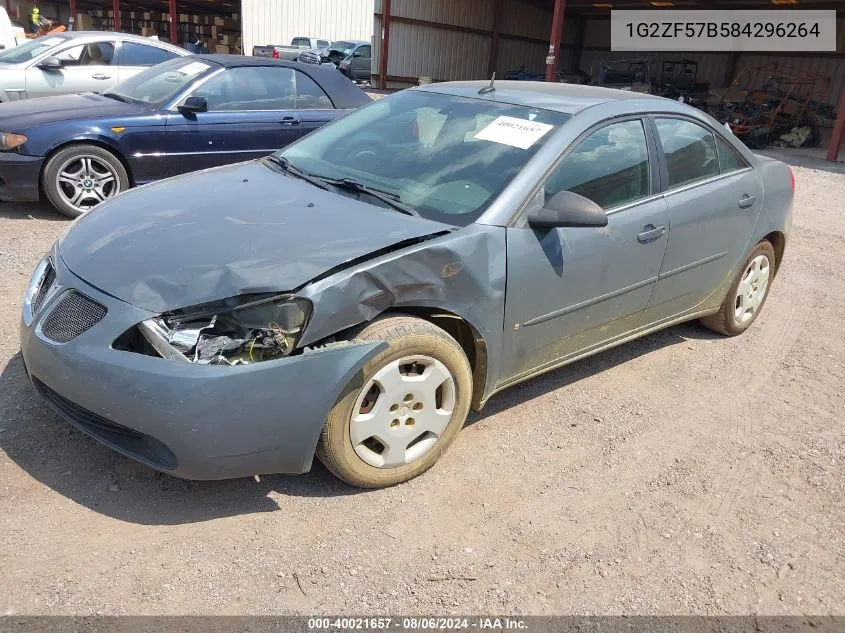 1G2ZF57B584296264 2008 Pontiac G6 Value Leader