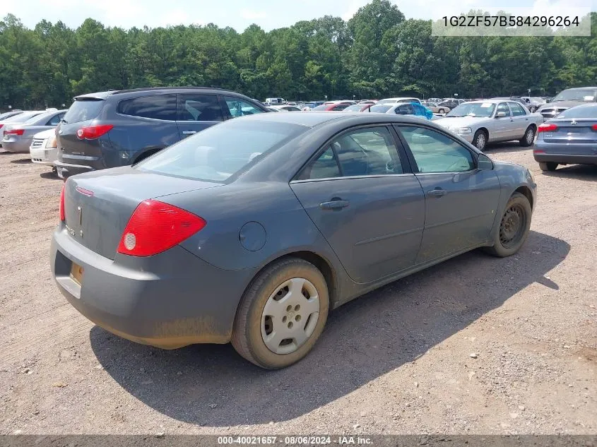 1G2ZF57B584296264 2008 Pontiac G6 Value Leader