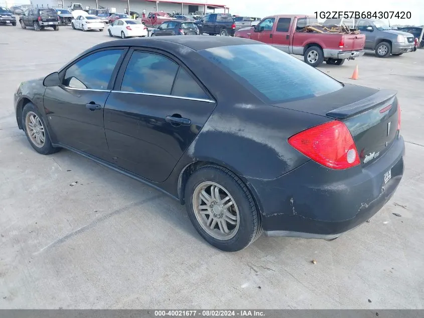 1G2ZF57B684307420 2008 Pontiac G6 Value Leader