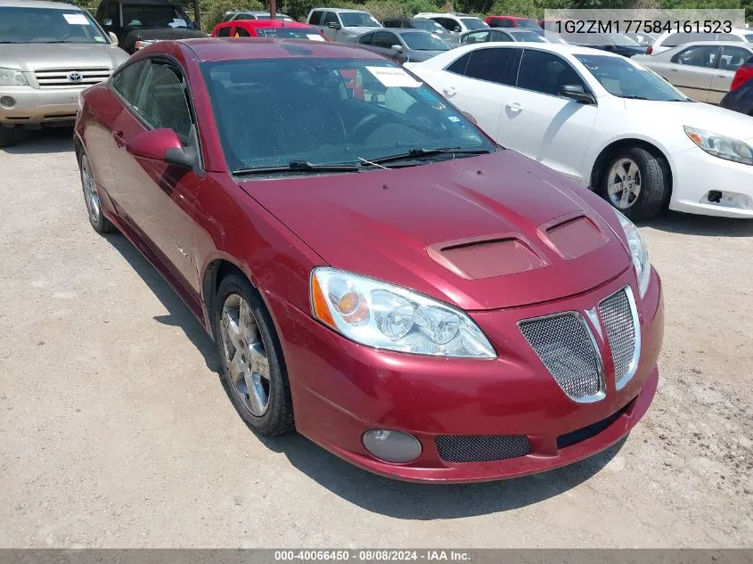 2008 Pontiac G6 Gxp VIN: 1G2ZM177584161523 Lot: 40066450