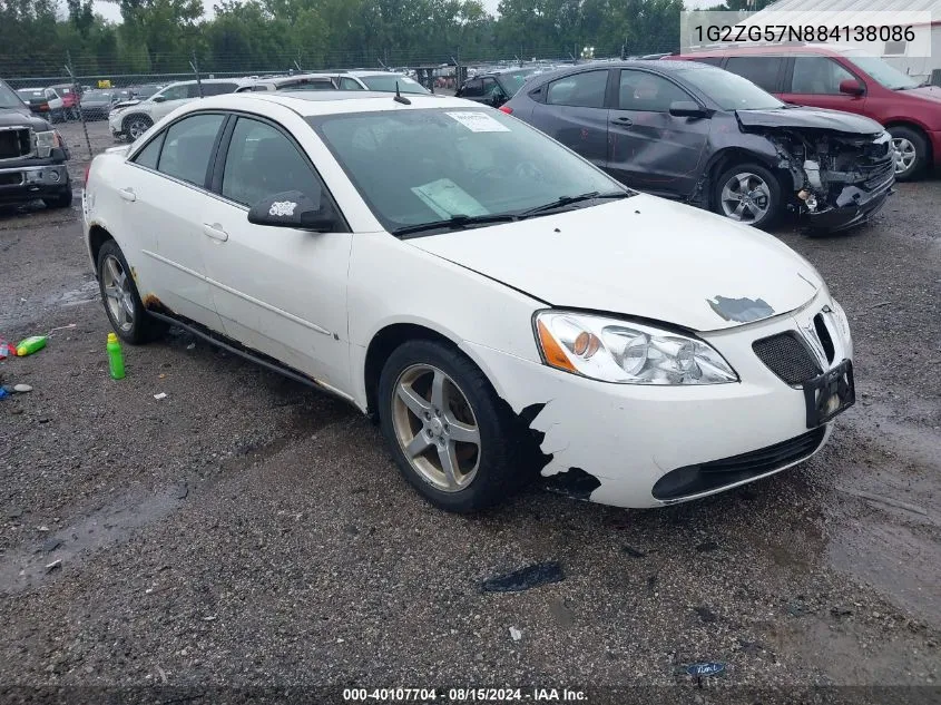 1G2ZG57N884138086 2008 Pontiac G6 Se